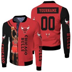 Michael Jordan 23 Chicago Bulls Legend 3d Printed For Fan Personalized Fleece Bomber Jacket