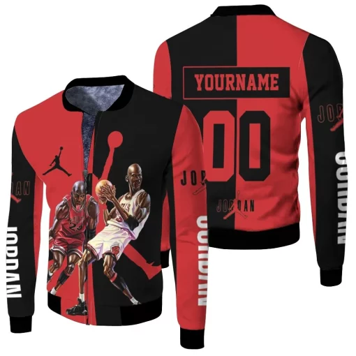 Michael Jordan 23 Legend Of Chicago Bulls Personalized Fleece Bomber Jacket