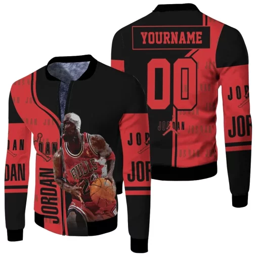 Michael Jordan Legend Of Chicago Bulls Nba Personalized Fleece Bomber Jacket