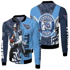 Mycole Pruitt # 85 Tennessee Titans Afc South Division Super Bowl 2021 Fleece Bomber Jacket