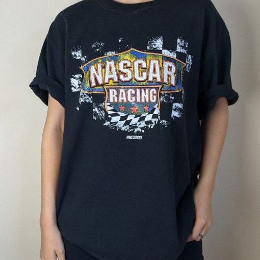 NASCAR Racing USA Logo Black T-Shirt