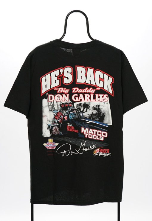 Nascar Vintage Black Hes Back T-Shirt