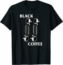 New Limited Retro Flag Espresso Black Gift Idea Coffee Lover Tee T-Shirt