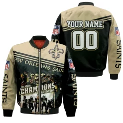 New Orleans Saints Nfc South Division Champions Personalized Bomber Jacket