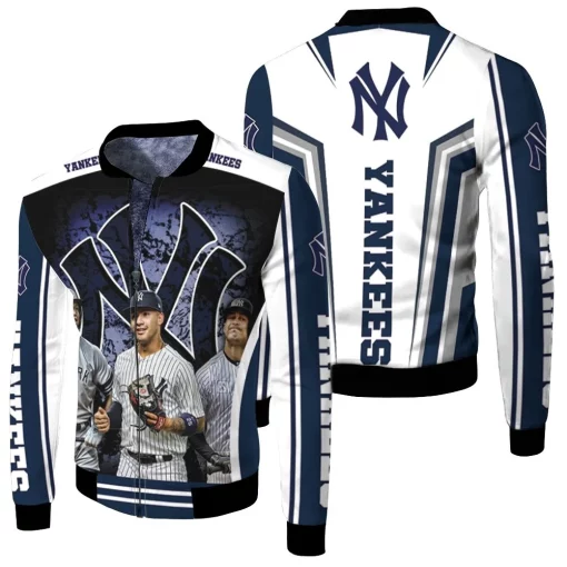 New York Yankees Aaron Judge And Giancarlo Stanton Fleece Bomber Jacket