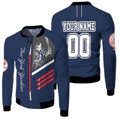 New York Yankees Mlb Bronx Bombers 3d Personalized Fleece Bomber Jacket