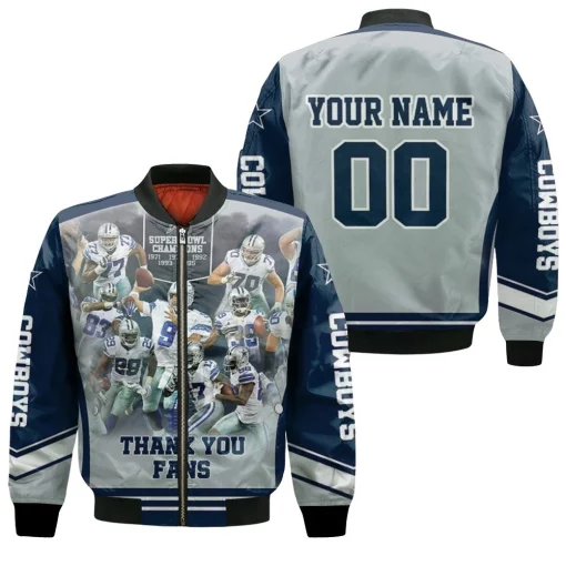 Nfc East Division Champions Dallas Cowboy Super Bowl 2021 Thank You Fans Personalized Bomber Jacket