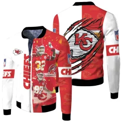 Nfl 2020 Kansas City Chiefs Afc West Division Champion Great Team Fleece Bomber Jacket