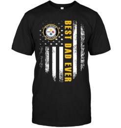 NFL Pittsburgh Steelers Best Pittsburgh Steelers Dad Ever American Flag Shirt