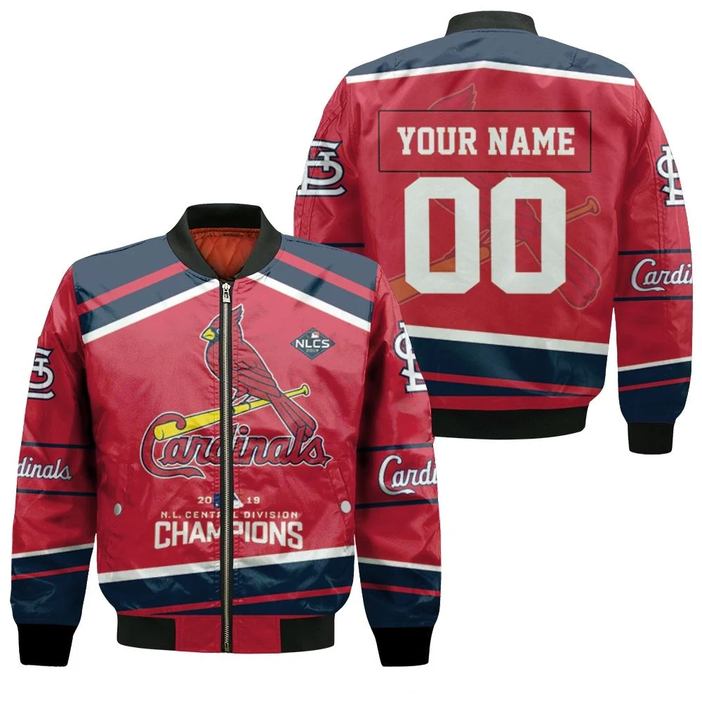 Nl Central Champions St Louis Cardinals 3d Personalized 1 Bomber Jacket