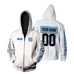 North Carolina Tar Heels Ncaa Bomber Jacket 3d Personalized 1 Zip Hoodie