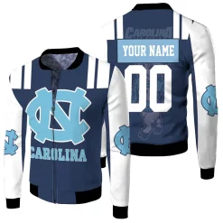 North Carolina Tar Heels Unc For Tar Heels Fan 3d Personalized 1 Fleece Bomber Jacket