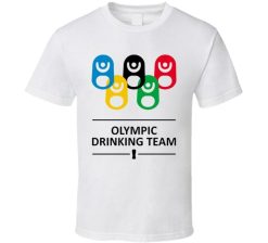 Olympic Drinking Team Funny Beer Olympics Logo Fan T-Shirt