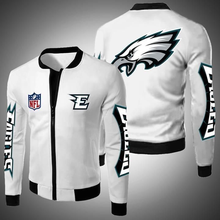 Philadelphia Eagles NFL Silver Bomber Jacket 3D For Fans