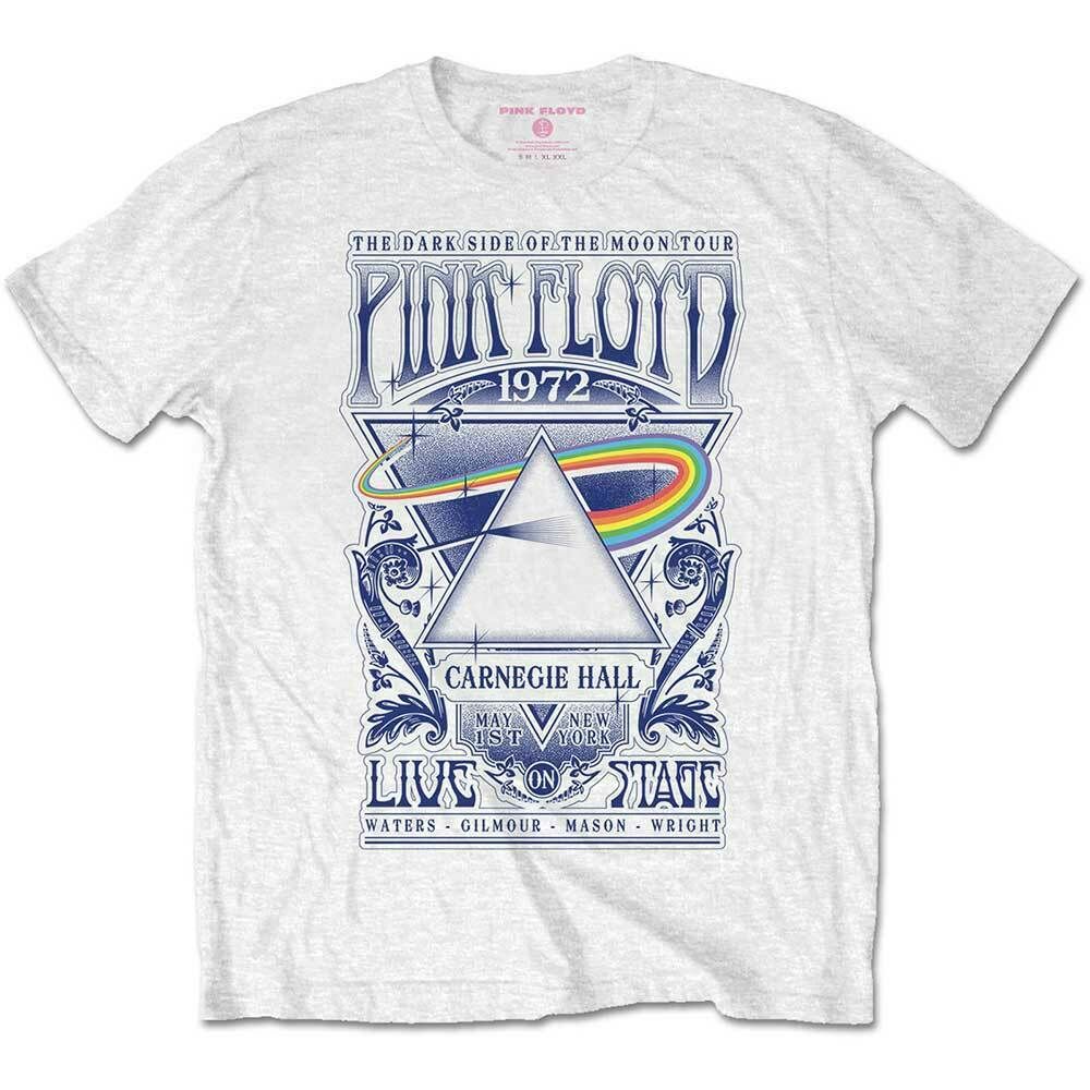 Pink Floyd Dark Side Of The Moon Tour 72 Wh Official Tee T-Shirt