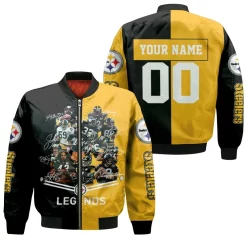 Pittsburgh Steelers Great Players Signature Legends 2020 Nfl Season Personalized Bomber Jacket