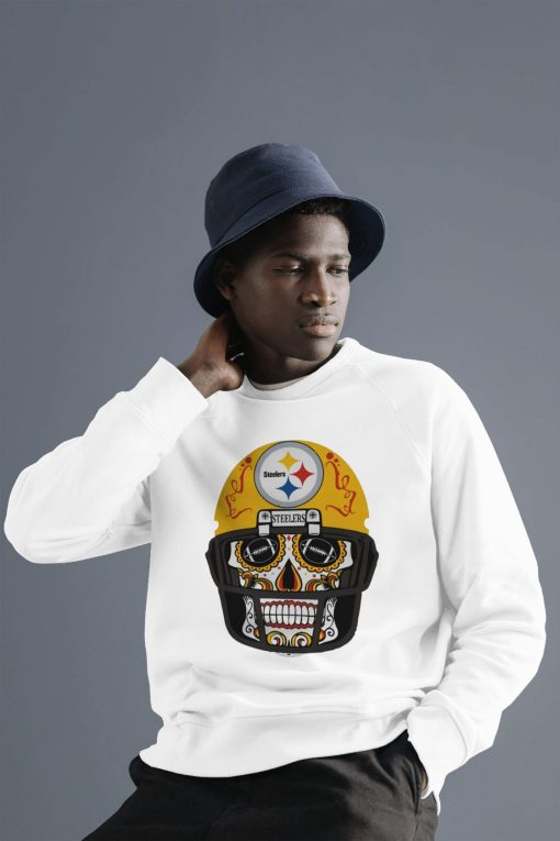 Pittsburgh Steelers Skull Helmet Unisex Sweatshirt