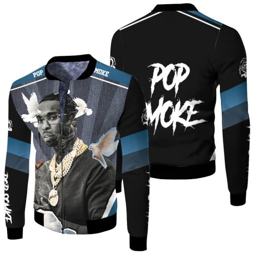 Pop Smoke Legend Never Die Rapper Hip Hop Fleece Bomber Jacket