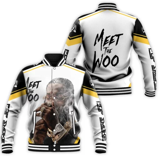 Pop Smoke Meet The Woo Album Smoking Baseball Jacket