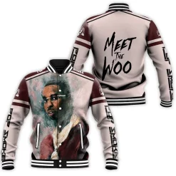 Pop Smoke Oil Paint Rap Hiphop Style Baseball Jacket