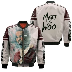 Pop Smoke Oil Paint Rap Hiphop Style Bomber Jacket