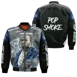 Pop Smoke Shoot For The Stars Aim For The Moon Diamond Universe Bomber Jacket