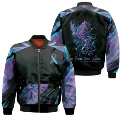 Psychedelic Phoenix Rise From Your Ashes Suicide Prevention 3d Printed Hoodie Bomber Jacket