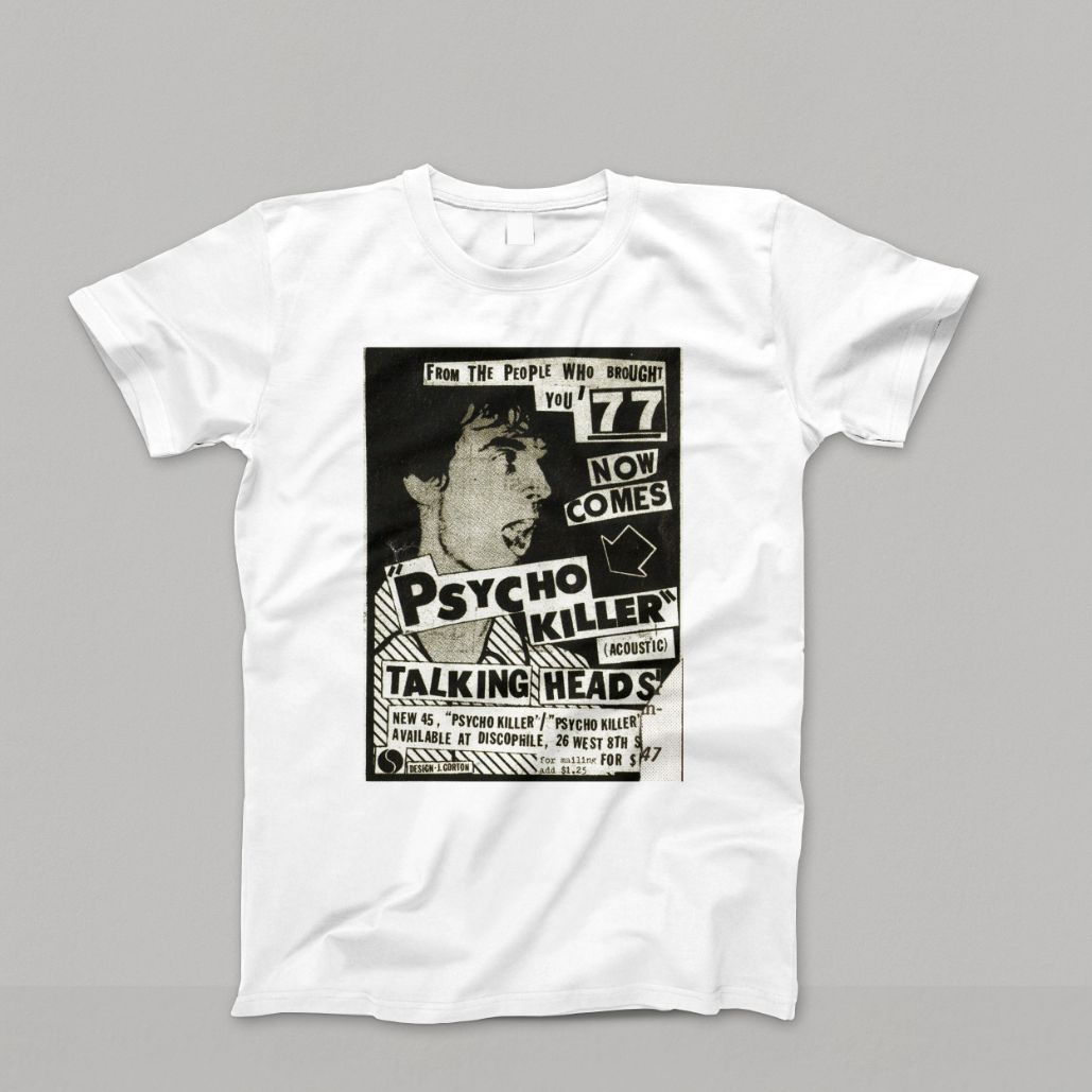 Psycho Killer Talking Heads Acoustic Poster Design T-Shirt