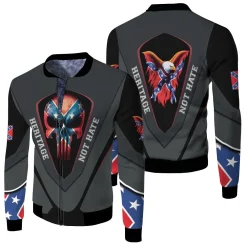 Redneck Punisher Skull Heritage Not Hate 3d T Shirt Hoodie Sweater Fleece Bomber Jacket