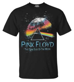 Rex Mens Pink Floyd “moon” Short Sleeve Crew Neck Graphic T-Shirt