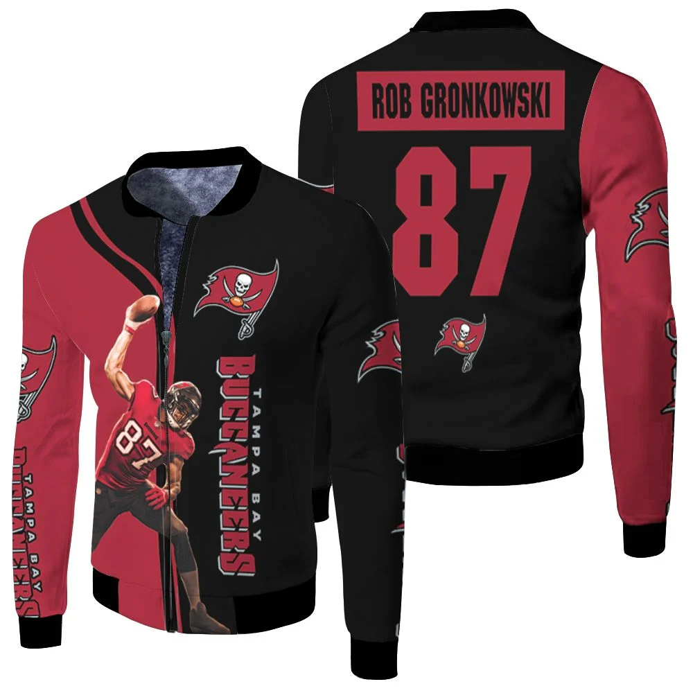 Rob Gronkowski 87 Tampa Bay Buccaneers Super Bowl 2021 Nfc South Division  Champions Fleece Bomber Jacket – Teepital – Everyday New Aesthetic Designs