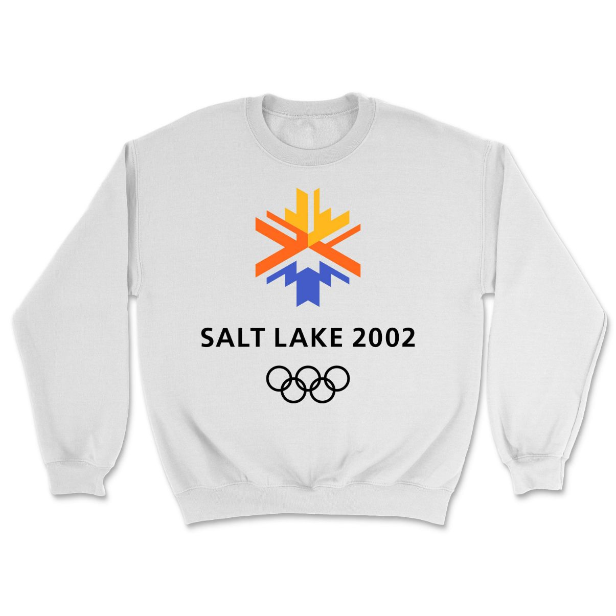 Salt Lake City 2002 Winter Olympics Ringer Tee Crewneck Sweatshirt