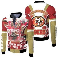 San Francisco 49ers 2021 Thank You Fan Fleece Bomber Jacket