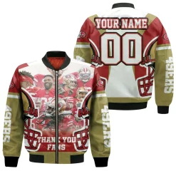 San Francisco 49ers 2021 Thank You Fans Personalized Bomber Jacket