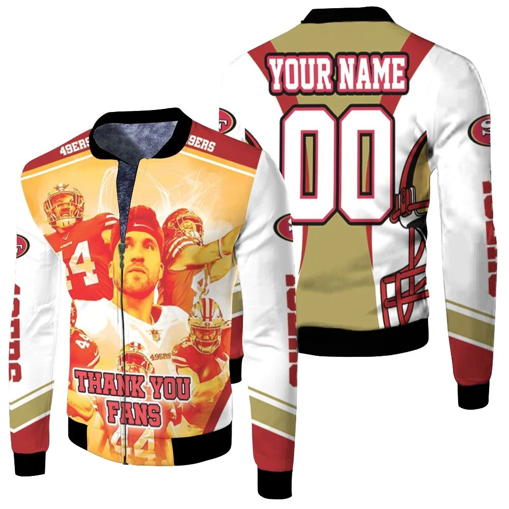 San Francisco 49ers Helmet Nfc West Division Champions Super Bowl 2021 Personalized Fleece Bomber Jacket