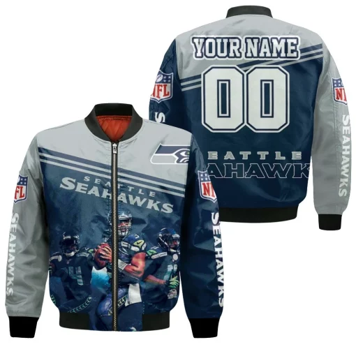 Seattle Seahawks Best Players 2020 Nfl Season Nfc West Champs Personalized Bomber Jacket