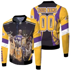 Shaquille Oneal 34 Los Angeles Lakers For Fans Personalized Fleece Bomber Jacket