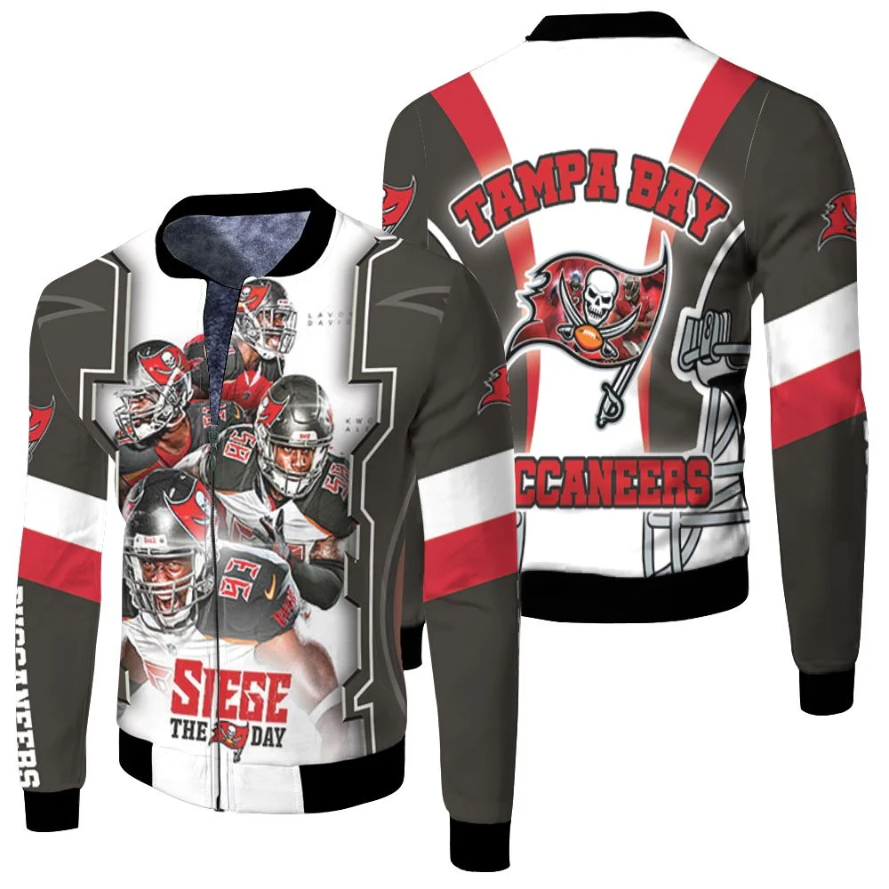 Siege The Day Tampa Bay Buccaneers Nfc South Division Champions Super Bowl 2021 Fleece Bomber Jacket