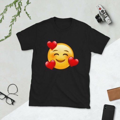 Smiling Face With Hearts Emoji Short-sleeve Unisex T-Shirt