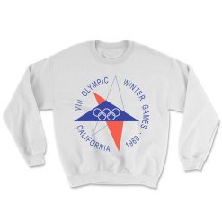 Squaw Valley 1960 Winter Olympics Ringer Tee Crewneck Sweatshirt