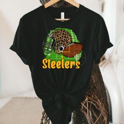 Steelers Leopard Helmet Unisex T-Shirt