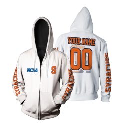 Syracuse Orange Ncaa Bomber 3d Personalized Zip Hoodie