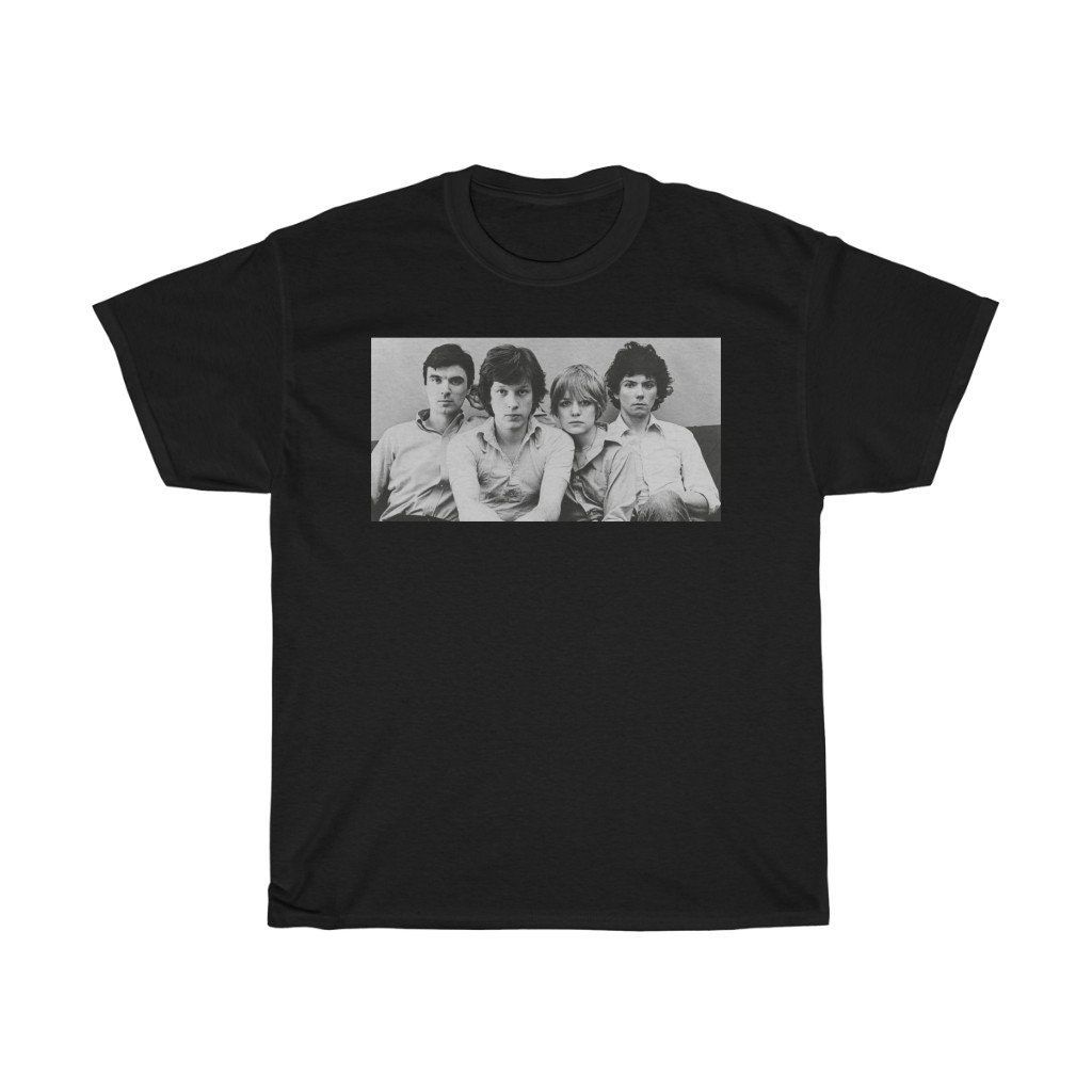 Talking Heads Classic Rock Band Members Vintage Photo Graphic Unisex Heavy Cotton Tee Shirt