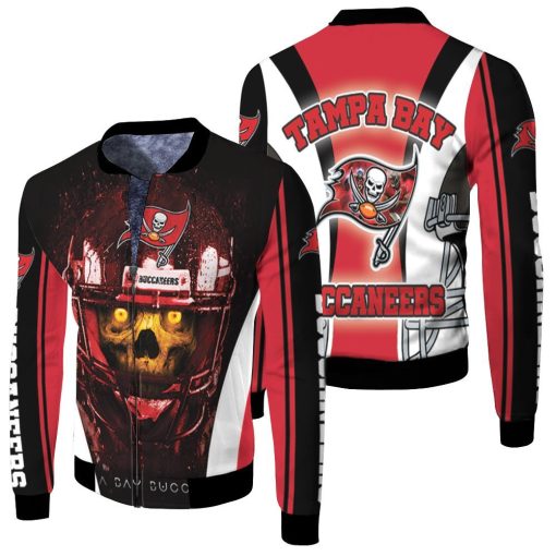 Tampa Bay Buccaneers 2021 Nfl Champions Skull Fleece Bomber Jacket