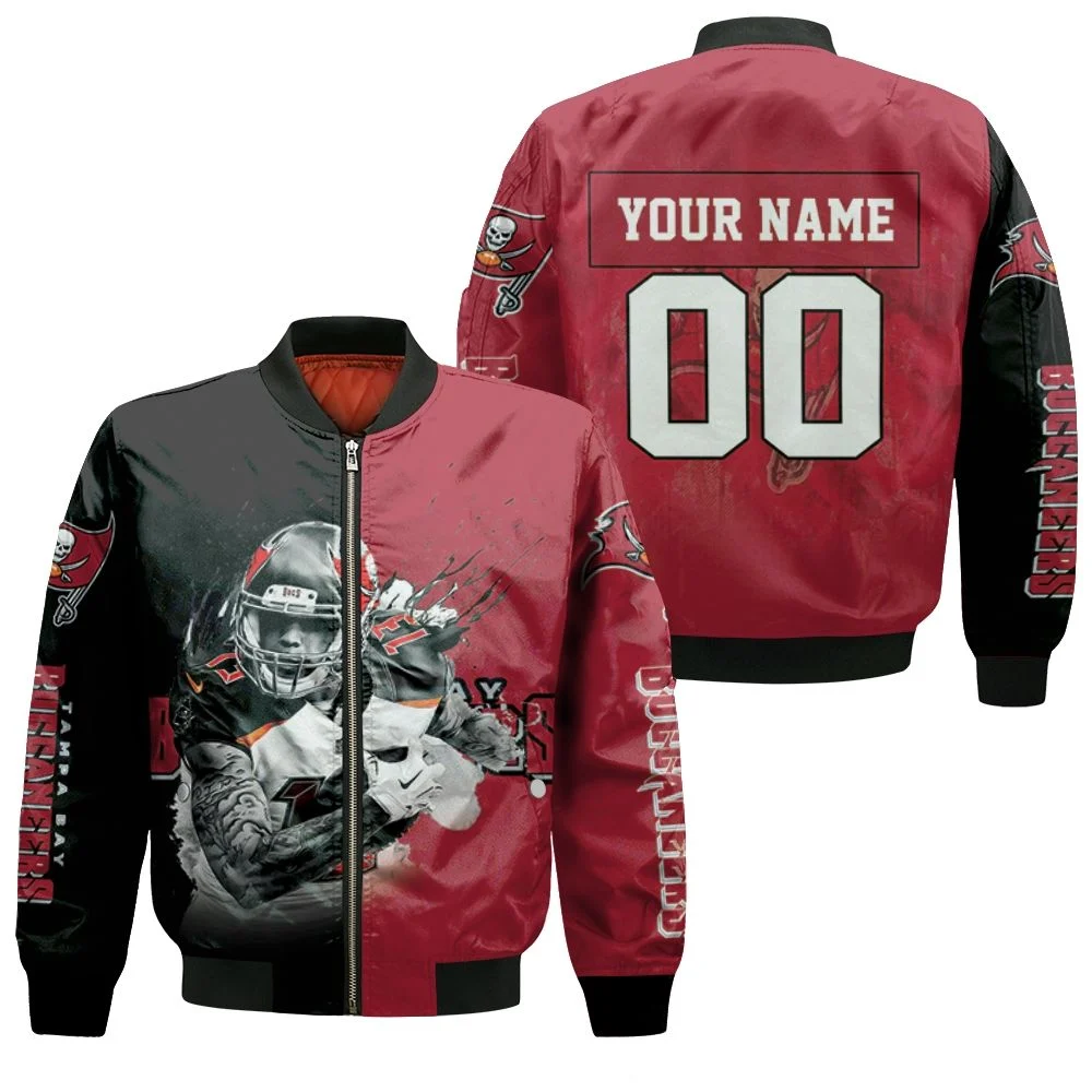 Tampa Bay Buccaneers Logo Best Player 3d Printed For Fans Personalized Bomber Jacket