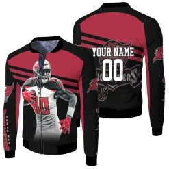 Tampa Bay Buccaneers Michael Clayton 80 For Fans Personalized Fleece Bomber Jacket