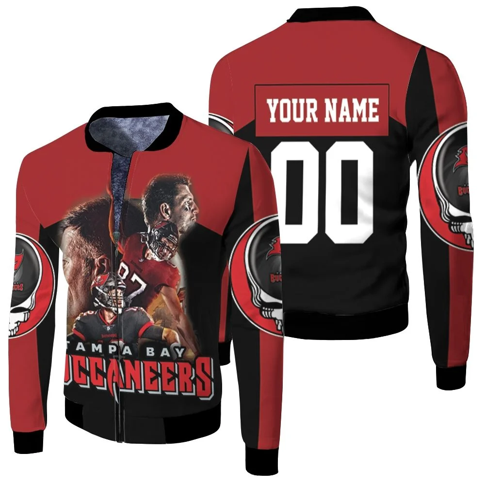 Tampa Bay Buccaneers Skull Nfc South Champions Super Bowl 2021 Personalized 1 Fleece Bomber Jacket