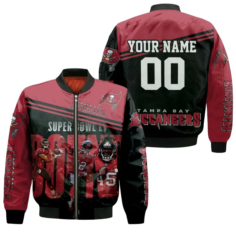Tampa Bay Buccaneers Super Bowl Champions 3d Printed Personalized Bomber Jacket