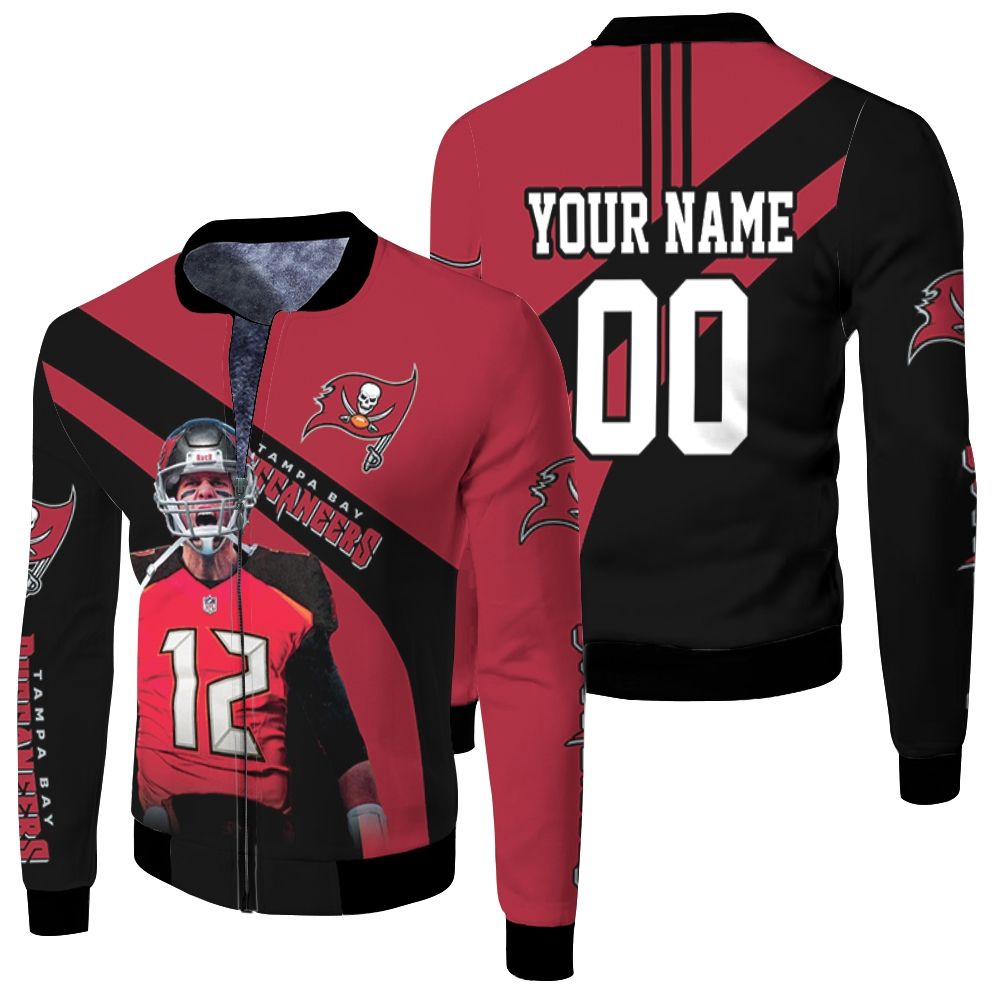 Tampa Bay Buccaneers Tom Brady 12 Nfc South Division Champions Super Bowl 2021 Personalized Fleece Bomber Jacket