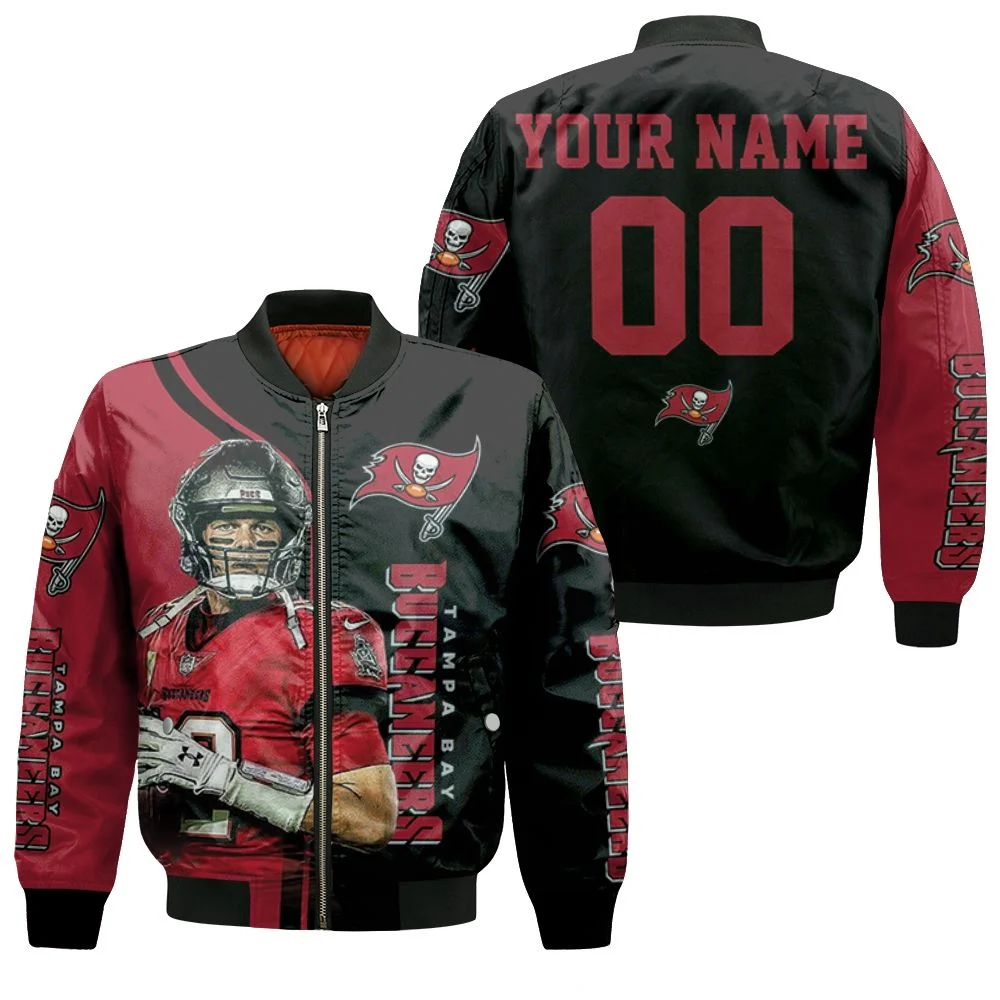 Tampa Bay Buccaneers Tom Brady Posture Legend For Fans 3d Printed Personalized Bomber Jacket